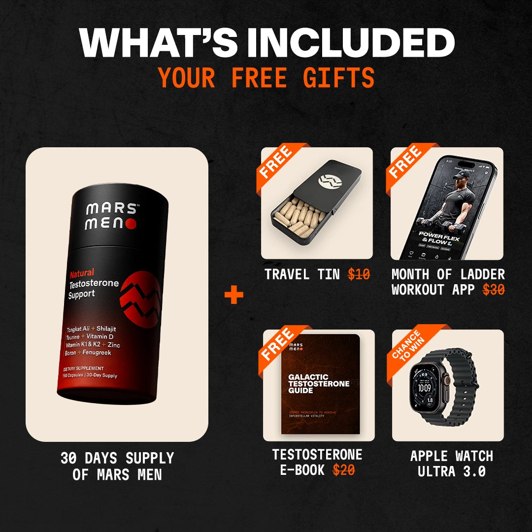 Mars Men 30-day bottle with the current starter gifts